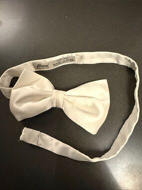 Brioni Ivory Silk Pre-Tied Bow Tie